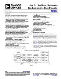 AD9559BCPZ-REEL7 Datasheet Cover