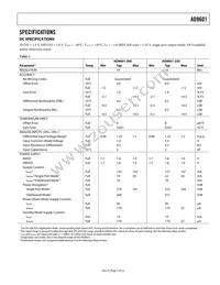 AD9601BCPZ-250 Datasheet Page 3