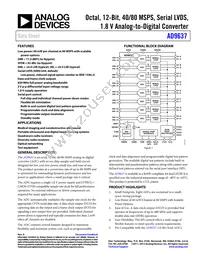 AD9637BCPZRL7-80 Datasheet Cover