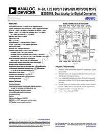 AD9680BCPZRL7-1250 Datasheet Cover