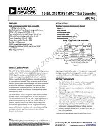 AD9740ARZRL Datasheet Cover