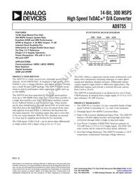 AD9755ASTZRL Datasheet Cover