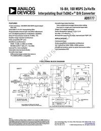 AD9777BSVZRL Datasheet Cover