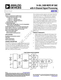 AD9789BBC Datasheet Cover