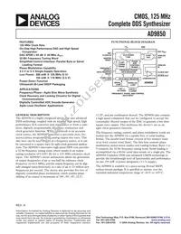 AD9850BRS-REEL Datasheet Cover
