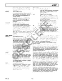 AD9887AKSZ-100 Datasheet Page 11