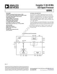 AD9945KCPZ Datasheet Cover