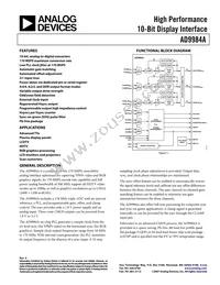 AD9984AKCPZ-140 Datasheet Cover