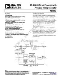 AD9992BBCZRL Datasheet Cover
