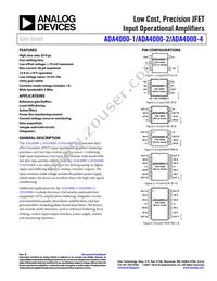 ADA4000-1AUJZ-R2 Datasheet Cover