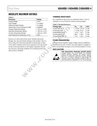 ADA4000-1AUJZ-R2 Datasheet Page 5