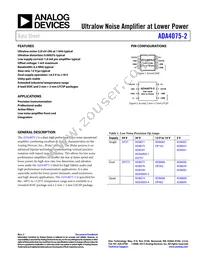 ADA4075-2ACPZ-RL Datasheet Cover
