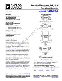 ADA4091-4ACPZ-R2 Datasheet Cover