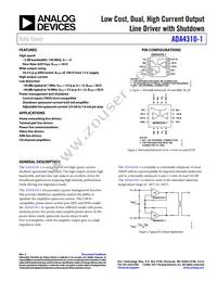ADA4310-1ACPZ-R2 Datasheet Cover