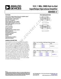 ADA4665-2ARZ-RL Datasheet Cover