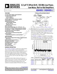 ADA4805-2ACPZ-R2 Datasheet Cover