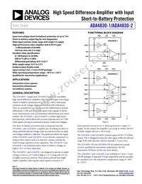ADA4830-1BCPZ-R2 Datasheet Cover