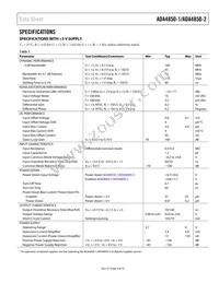 ADA4850-1YCPZ-RL Datasheet Page 3