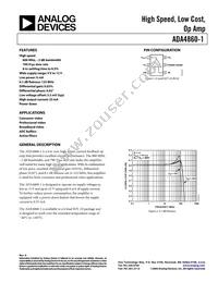 ADA4860-1YRJZ-R2 Datasheet Cover