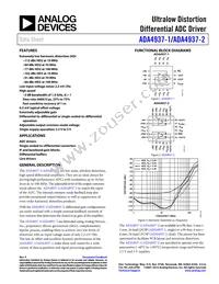 ADA4937-2YCPZ-R2 Datasheet Cover