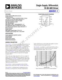ADA4941-1YRZ-RL Datasheet Cover