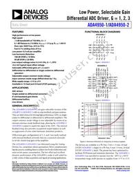 ADA4950-2YCPZ-R2 Datasheet Cover