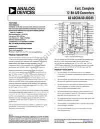 ADADC85SZ-12/883B Datasheet Cover