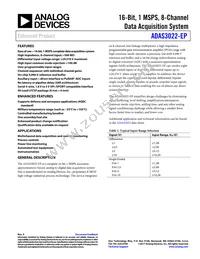 ADAS3022SCPZ-EP Datasheet Cover