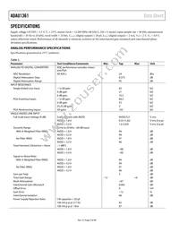 ADAU1361BCPZ-RL Datasheet Page 4
