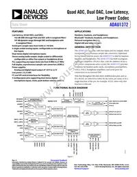 ADAU1372BCPZRL Datasheet Cover