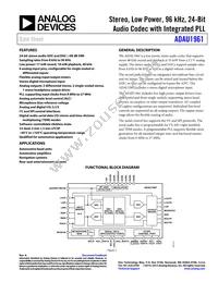 ADAU1961WBCPZ-R7 Datasheet Cover