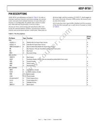 ADBF561WBBZ505 Datasheet Page 17