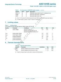 ADC1410S125HN-C18 Datasheet Page 5