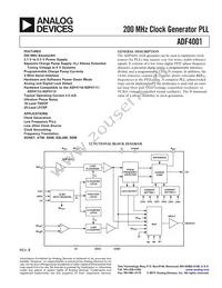 ADF4001BRU-REEL7 Datasheet Cover