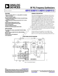 ADF4112BRU-REEL7 Datasheet Cover