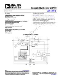 ADF4360-5BCPZ Datasheet Cover