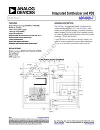 ADF4360-7BCPZRL Datasheet Cover