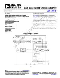 ADF4360-9BCPZRL Datasheet Cover
