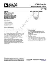 ADG419BRM-REEL7 Datasheet Cover