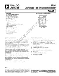 ADG704BRM-REEL Datasheet Cover