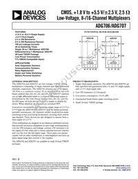 ADG707BRU-REEL Datasheet Cover