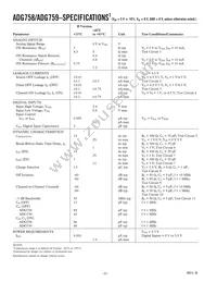 ADG759BCPZ-REEL Datasheet Page 2