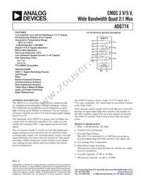 ADG774BRQ-500RL7 Datasheet Cover