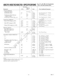 ADG783BCPZ-REEL Datasheet Page 2