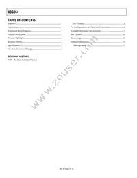 ADG854BCPZ-REEL Datasheet Page 2