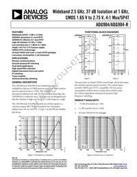 ADG904BRU-REEL7 Datasheet Cover