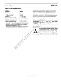 ADIS16137BMLZ Datasheet Page 5