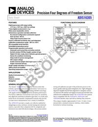 ADIS16305AMLZ Datasheet Cover