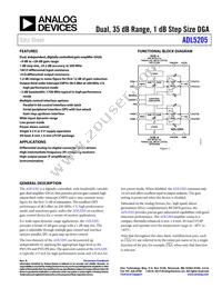 ADL5205ACPZ-R7 Datasheet Cover