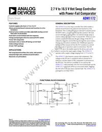 ADM1172-1AUJZ-RL7 Datasheet Cover